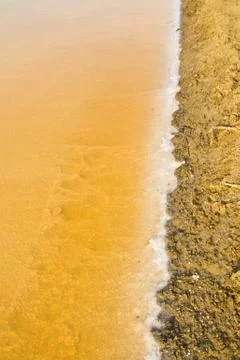 Salt fields in thailand Stock Photos