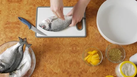 Salt The Fish Stock Footage 146406066