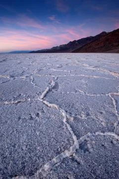 Salt flat from death valley Stock Photos