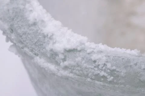 Salt. frozen crystallization Stock Photos