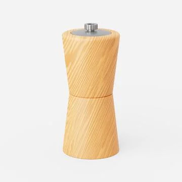 Salt grinder on a plain background. 3d illustration. Stock Illustration