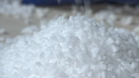 Salt industry, extraction and processing of table salt Stock Footage 216451543