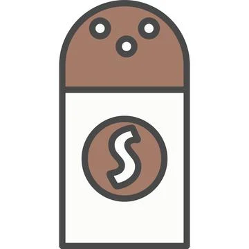 Salt jar vector icon isolated Stock Illustration