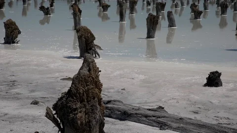 Salt Lake Baskunchak Stock Footage 109435451