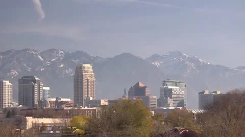 Salt Lake City Skyline Stock Footage 20462853