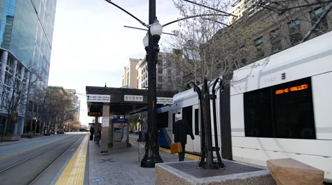 Salt Lake City train platform Stock Footage 62899849