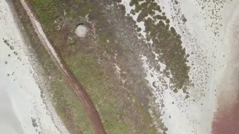 Salt lake at right angles Video stock 147946620