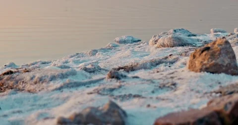 Salt Lake Sunset 1 Stock Footage 314060204