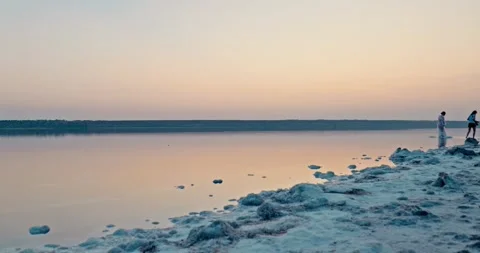 Salt Lake Sunset 19 Stock Footage 314060875