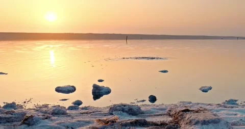 Salt Lake Sunset 3 Stock-Footage 314060245