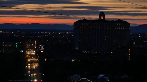 Salt Lake Sunset Stock Footage 48436732