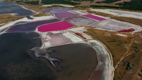 Salt Lakes Ukraine Stock Footage 200827010