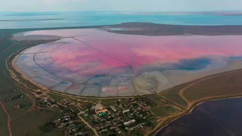 Salt Lakes Ukraine Stock Footage 200827016