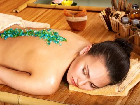 Salt massage. Stock-Fotos