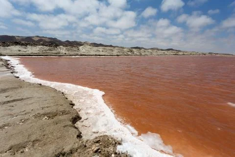 Salt mineral mining in Namibia Stock Photos