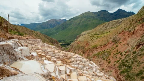 Salt Mines in Peru Stock Footage 96808451
