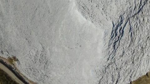 Salt Mountain Surface Service Road Top Down Aerial 스톡 동영상 342861048