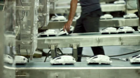 Salt packages on an assembly line Stock-Footage 25932239