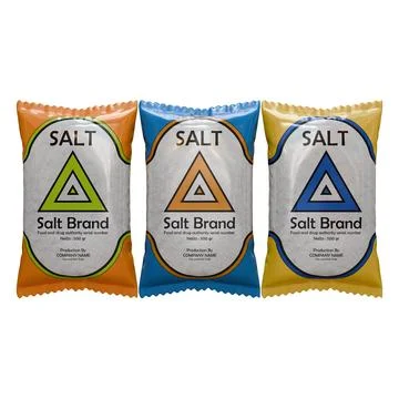 Salt packaging 3d design element Stock Illustration