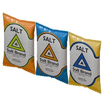 Salt packaging 3d design element Stock Illustration