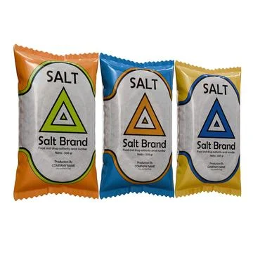 Salt packaging 3d design element Stock Illustration