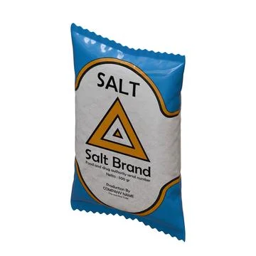Salt packaging 3d design element Illustrazione stock