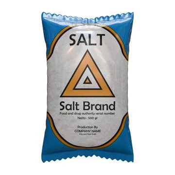 Salt packaging 3d design element Stock Illustration
