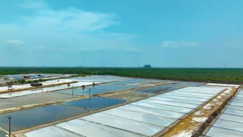 Salt Pans - Aerial View Stock Footage 253054115