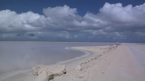 Salt pans of Inagua Stock Footage 10720735