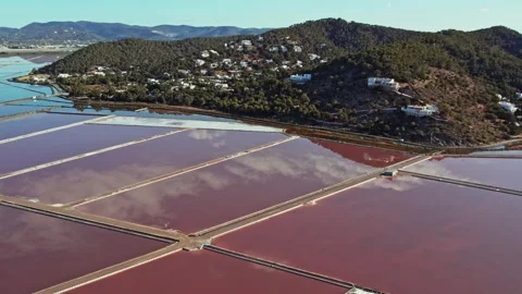 Salt Pans In The Parc Natural de ses Salines During Daytime In Ibiza, 스톡 동영상 248768521