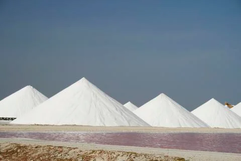 Salt pans Stock Photos
