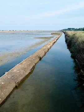 Salt pans Stock Photos