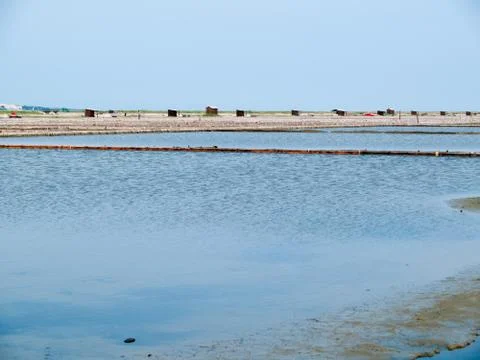 Salt pans Stock Photos