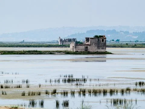 Salt pans Stock Photos