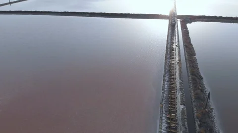 Salt pans of Trapani Stock Footage 100464375