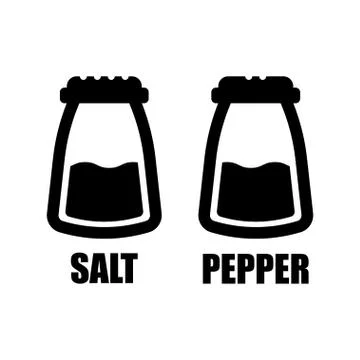 Salt pepper icon Illustrazione stock