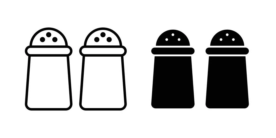 Salt pepper icon vector, symbol, logo illustrations Stock Illustration