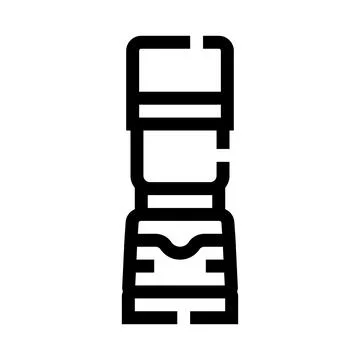 Salt pepper mill grinder spice icon illustration Stock Illustration