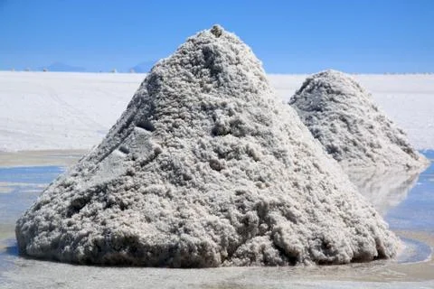 Salt piramids Stock Photos