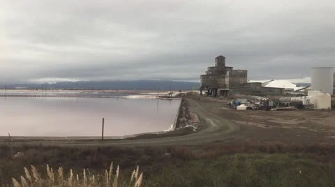 Salt Plant from train window Stock Footage 44303696