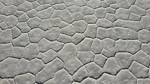 Salt Polygon Texture On Salinas Grandes Surface In Jujuy, Argentina Stock-Footage 345548787