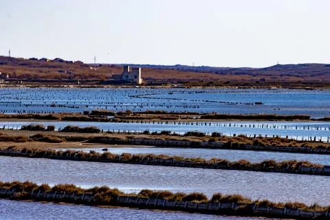 Salt pools Stock Photos