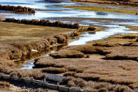 Salt pools Stock Photos
