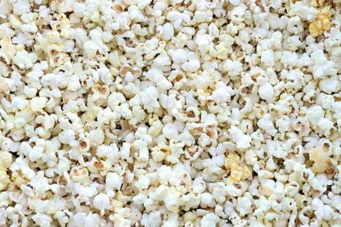 Salt Popcorn Texture Abstract Background. Big amount of pop corn Stock Photos