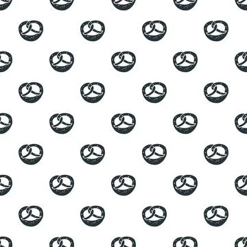 Salt pretzel pattern seamless 스톡 일러스트