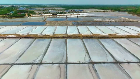 Salt Production Area - Drone View - Forwards Stock-Footage 253017909