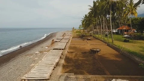 Salt production in Bali. Stock Footage 83583721