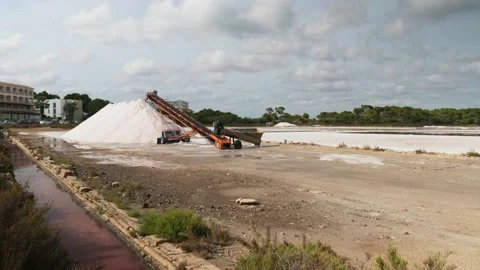 Salt production Stock Footage 131346304