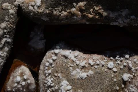 Salt on rocks Stock Photos