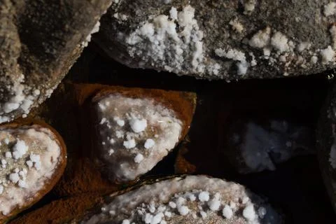 Salt on rocks Stock Photos